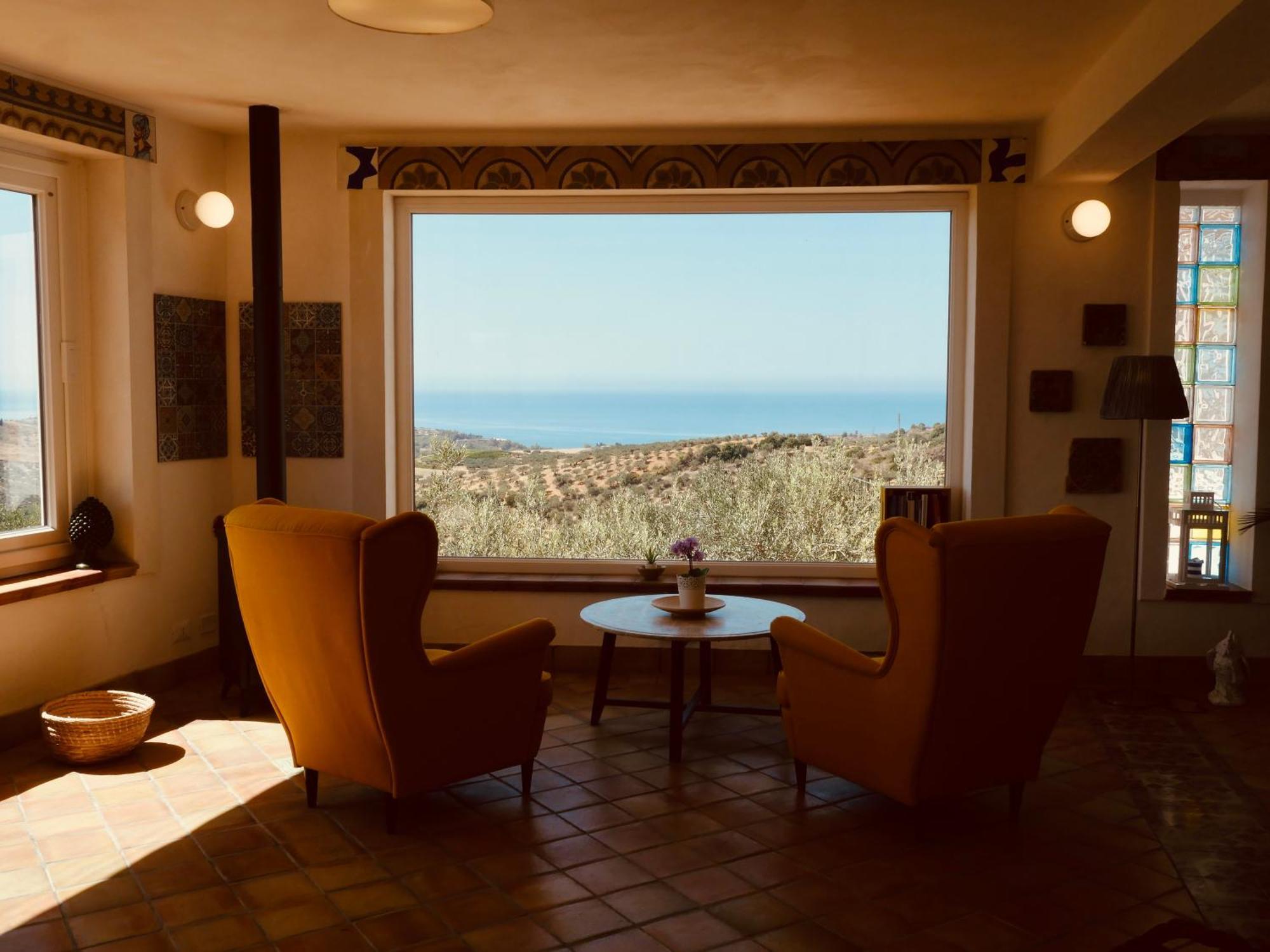 Villa Immersa In Oliveto Vista Mare Sciacca Eksteriør billede